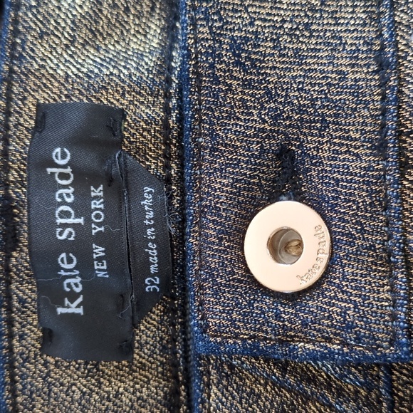 Kate Spade Metallic Straight Leg Denim Pant - Picture 6 of 7